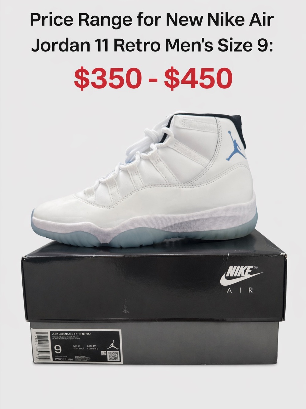 Jordan Air Jordan 11 Retro White Black University Blue
